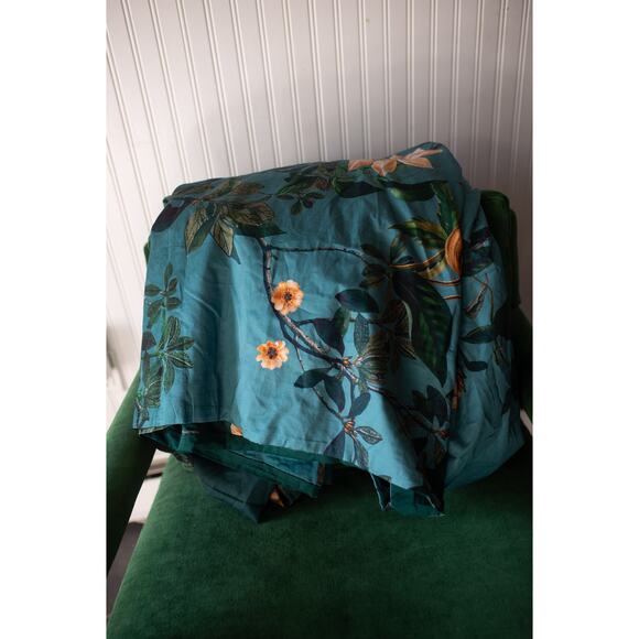 Anthropologie Henrik Organic Cotton Sateen Duvet Cover California King - Picture 2 of 5